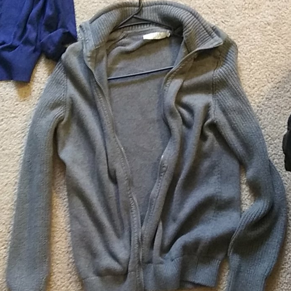 Zip up turtle neck cardigan celio atelier.